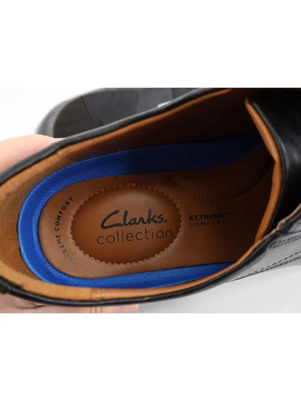 Clarks Men's Whiddon Cap Oxford Size 12M Black Leather Lace Up Dress Shoes